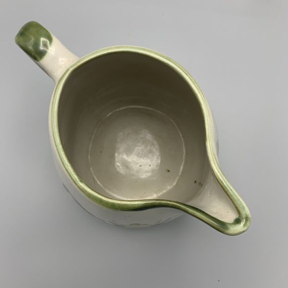 Vtg Louisville Stoneware Water Juice Glazed Pitcher Bird Hummingbird Chickadee - Picture 7 of 11